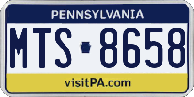 PA license plate MTS8658