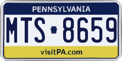 PA license plate MTS8659