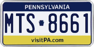 PA license plate MTS8661