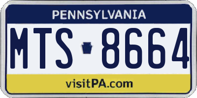 PA license plate MTS8664