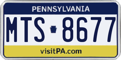 PA license plate MTS8677