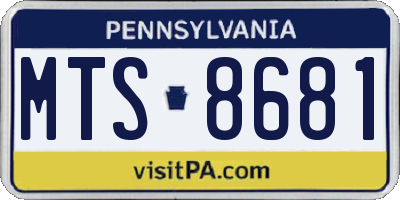 PA license plate MTS8681
