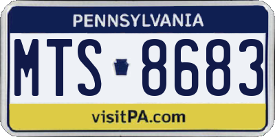 PA license plate MTS8683