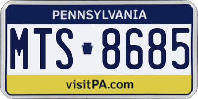 PA license plate MTS8685