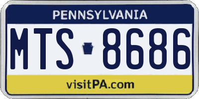 PA license plate MTS8686