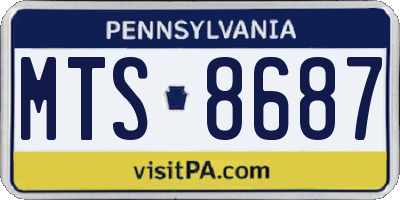 PA license plate MTS8687