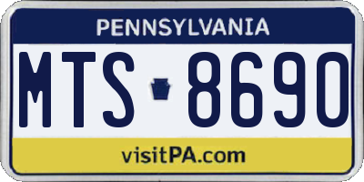 PA license plate MTS8690