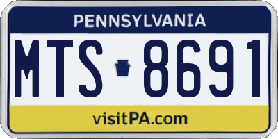 PA license plate MTS8691