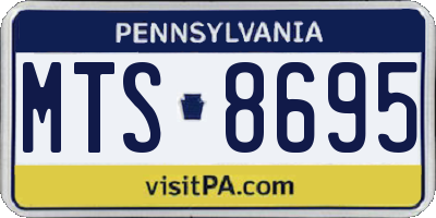 PA license plate MTS8695