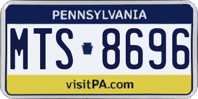 PA license plate MTS8696