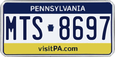 PA license plate MTS8697