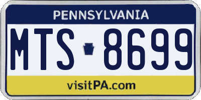 PA license plate MTS8699