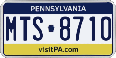 PA license plate MTS8710