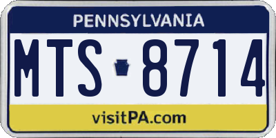 PA license plate MTS8714