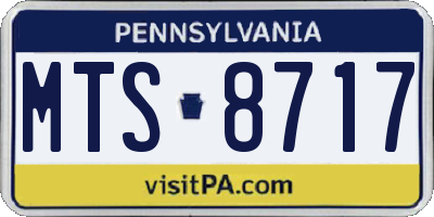 PA license plate MTS8717