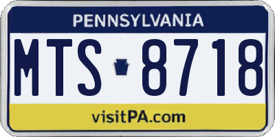 PA license plate MTS8718