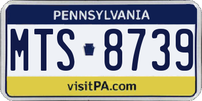 PA license plate MTS8739