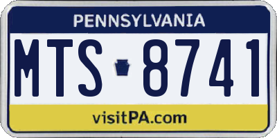 PA license plate MTS8741