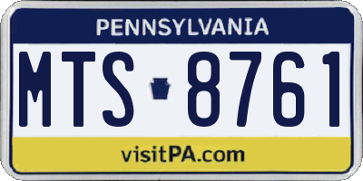 PA license plate MTS8761