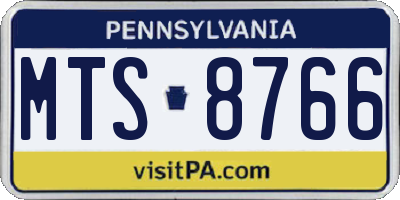 PA license plate MTS8766