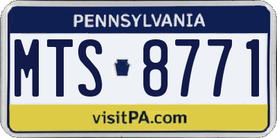 PA license plate MTS8771