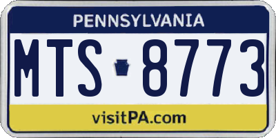 PA license plate MTS8773