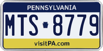 PA license plate MTS8779