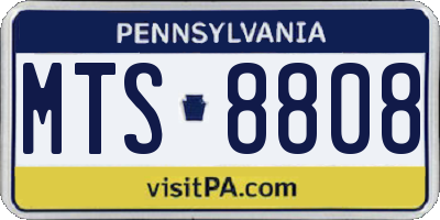 PA license plate MTS8808
