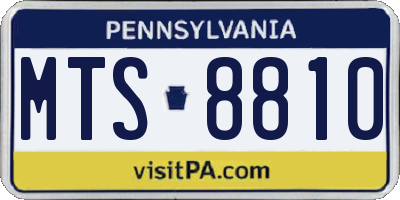 PA license plate MTS8810