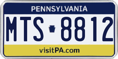 PA license plate MTS8812