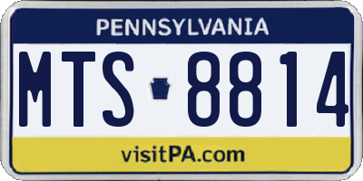 PA license plate MTS8814