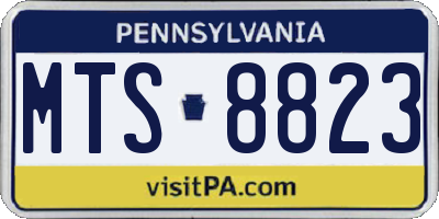 PA license plate MTS8823