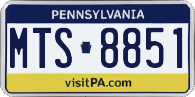 PA license plate MTS8851
