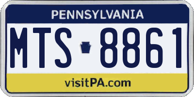 PA license plate MTS8861