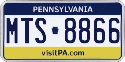 PA license plate MTS8866