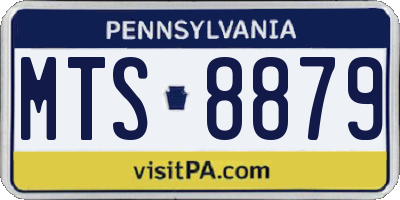 PA license plate MTS8879