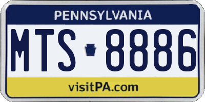 PA license plate MTS8886