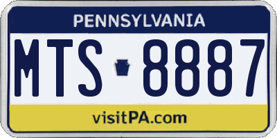 PA license plate MTS8887