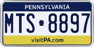 PA license plate MTS8897