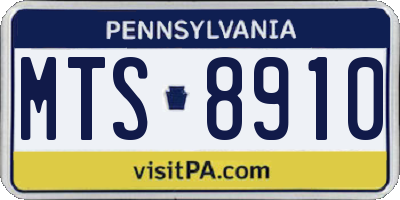 PA license plate MTS8910