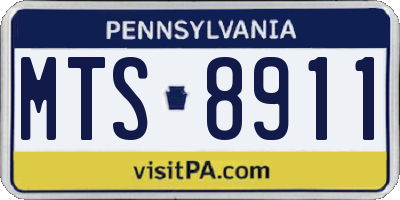 PA license plate MTS8911