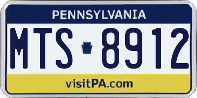 PA license plate MTS8912
