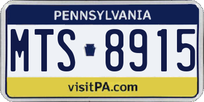 PA license plate MTS8915