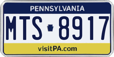 PA license plate MTS8917