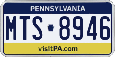 PA license plate MTS8946