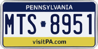 PA license plate MTS8951