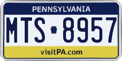 PA license plate MTS8957