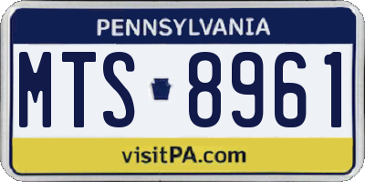 PA license plate MTS8961