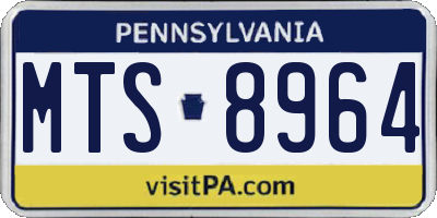 PA license plate MTS8964