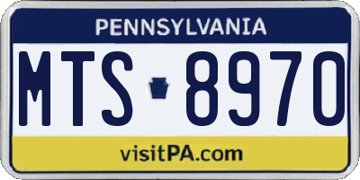 PA license plate MTS8970